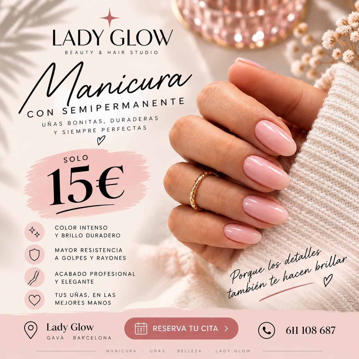 Manicura en Lady Glow Gavà