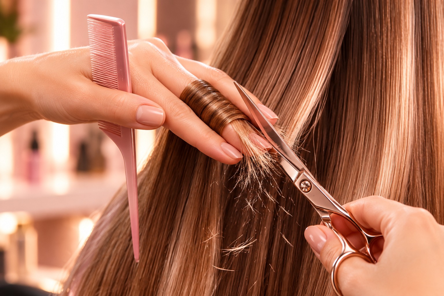 Corte bordado en Lady Glow